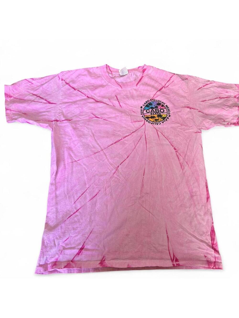 Cabo San Lucas Pink Tie-Dye T-shirt L